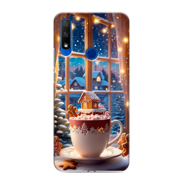 Силиконовый противоударный чехол на Huawei Honor 9X с принтом Новый год Силиконовый противоударный чехол на Huawei Honor 9X с принтом Новый год