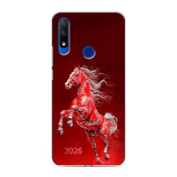 Силиконовый противоударный чехол на Huawei Honor 9X с принтом Новый год Силиконовый противоударный чехол на Huawei Honor 9X с принтом Новый год