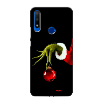 Силиконовый противоударный чехол на Huawei Honor 9X с принтом Новый год Гринч Силиконовый противоударный чехол на Huawei Honor 9X с принтом Новый год Гринч