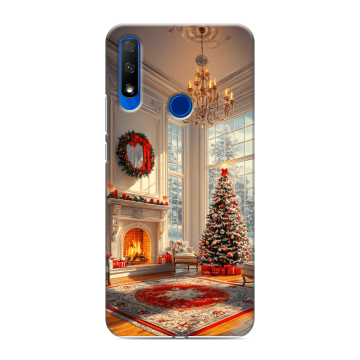 Силиконовый противоударный чехол на Huawei Honor 9X с принтом Новый год Силиконовый противоударный чехол на Huawei Honor 9X с принтом Новый год