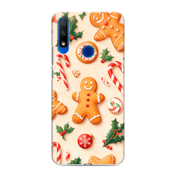 Силиконовый противоударный чехол на Huawei Honor 9X с принтом Новый год Силиконовый противоударный чехол на Huawei Honor 9X с принтом Новый год