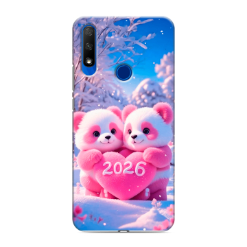 Силиконовый противоударный чехол на Huawei Honor 9X с принтом Новый год Силиконовый противоударный чехол на Huawei Honor 9X с принтом Новый год