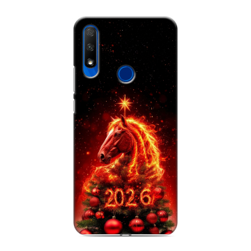 Силиконовый противоударный чехол на Huawei Honor 9X с принтом Новый год Силиконовый противоударный чехол на Huawei Honor 9X с принтом Новый год