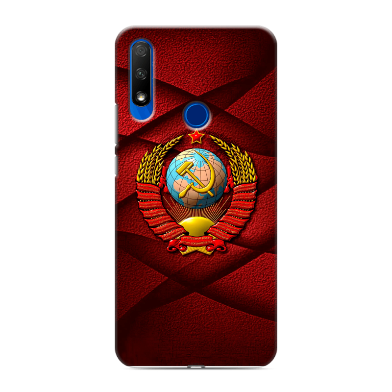 Силиконовый противоударный чехол на Huawei Honor 9X с принтом Герб СССР Силиконовый противоударный чехол на Huawei Honor 9X с принтом Герб СССР
