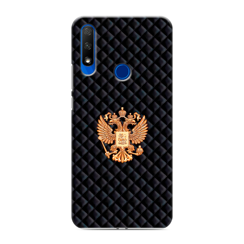 Силиконовый противоударный чехол на Huawei Honor 9X с принтом Герб России принт Силиконовый противоударный чехол на Huawei Honor 9X с принтом Герб России принт