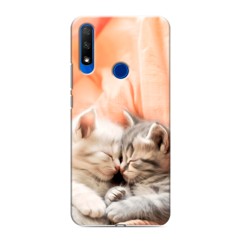 Силиконовый противоударный чехол на Huawei Honor 9X с принтом Котята Силиконовый противоударный чехол на Huawei Honor 9X с принтом Котята