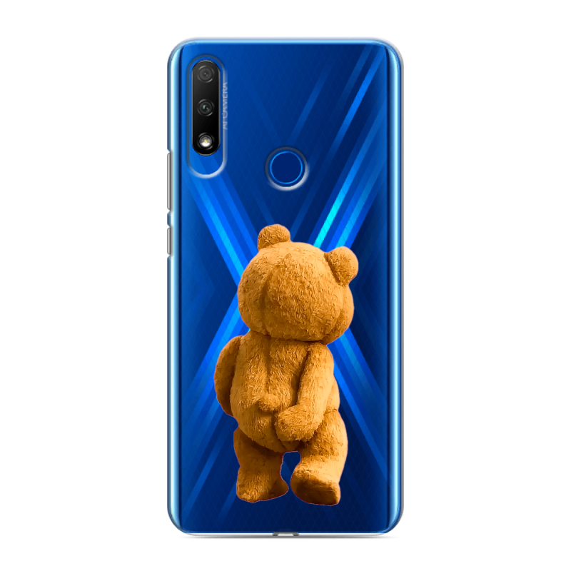 Силиконовый противоударный чехол на Huawei Honor 9X с принтом Медведь Силиконовый противоударный чехол на Huawei Honor 9X с принтом Медведь