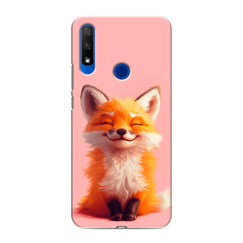 Силиконовый противоударный чехол на Huawei Honor 9X с принтом милая лиса Силиконовый противоударный чехол на Huawei Honor 9X с принтом милая лиса