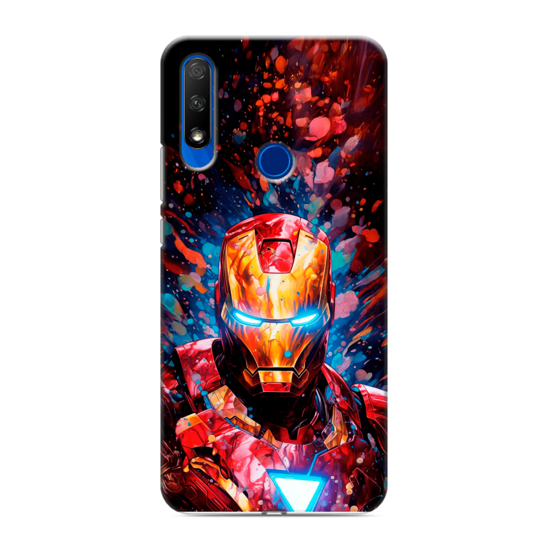 Силиконовый противоударный чехол на Huawei Honor 9X с принтом Железный человек Ironman Силиконовый противоударный чехол на Huawei Honor 9X с принтом Железный человек Ironman