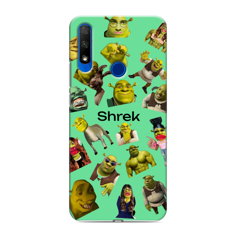 Силиконовый противоударный чехол на Huawei Honor 9X с принтом Шрек Shrek Силиконовый противоударный чехол на Huawei Honor 9X с принтом Шрек Shrek