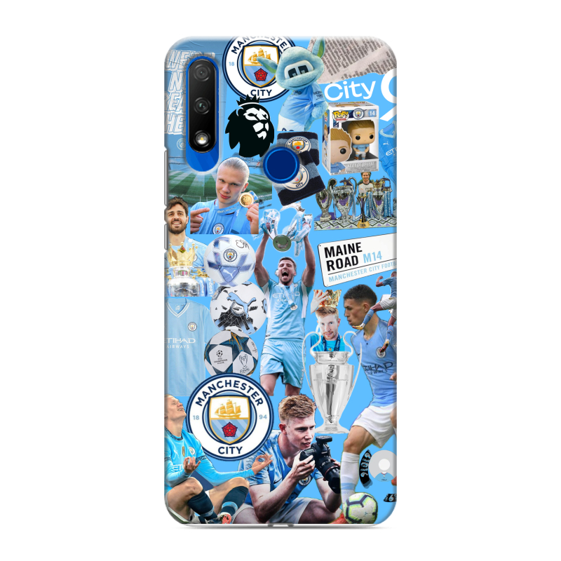 Силиконовый противоударный чехол на Huawei Honor 9X с принтом Man City Манчестер Сити Силиконовый противоударный чехол на Huawei Honor 9X с принтом Man City Манчестер Сити