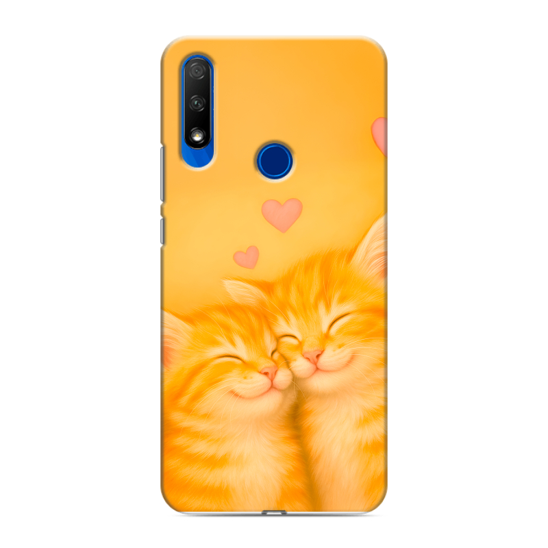Силиконовый противоударный чехол на Huawei Honor 9X с принтом Милые котята Силиконовый противоударный чехол на Huawei Honor 9X с принтом Милые котята