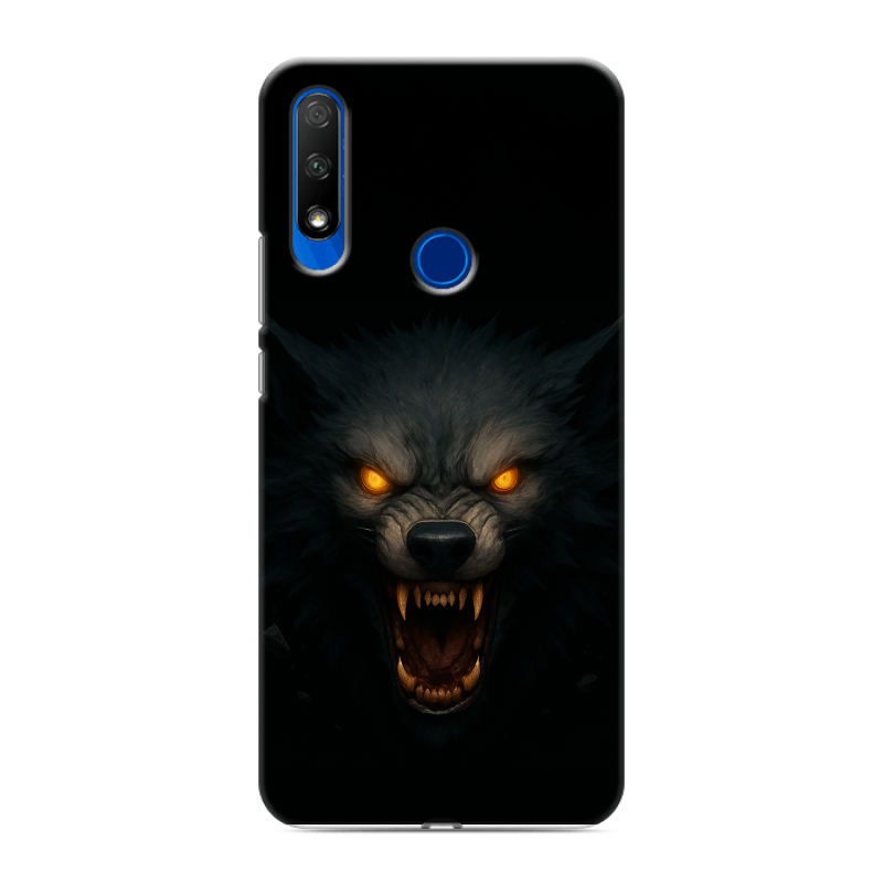 Силиконовый противоударный чехол на Huawei Honor 9X с принтом Волк Силиконовый противоударный чехол на Huawei Honor 9X с принтом Волк