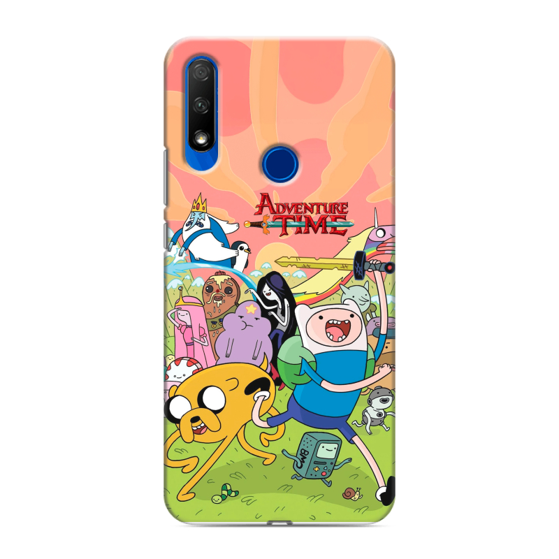 Силиконовый противоударный чехол на Huawei Honor 9X с принтом Adventure time Время приключений Силиконовый противоударный чехол на Huawei Honor 9X с принтом Adventure time Время приключений
