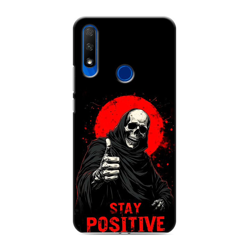 Силиконовый противоударный чехол на Huawei Honor 9X с принтом смешной скелет Силиконовый противоударный чехол на Huawei Honor 9X с принтом смешной скелет