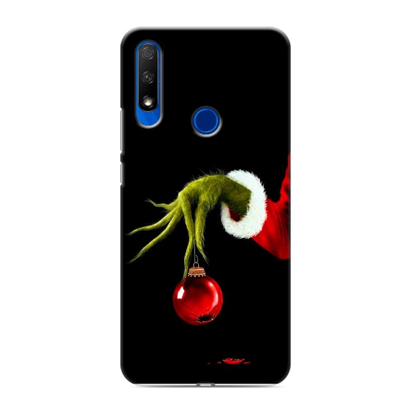 Силиконовый противоударный чехол на Huawei Honor 9X с принтом Новый год Гринч Силиконовый противоударный чехол на Huawei Honor 9X с принтом Новый год Гринч