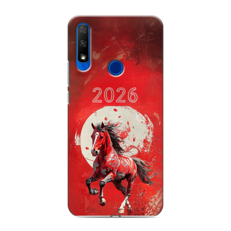 Силиконовый противоударный чехол на Huawei Honor 9X с принтом Новый год Силиконовый противоударный чехол на Huawei Honor 9X с принтом Новый год