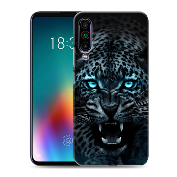 Силиконовый чехол на Meizu 16T с принтом Темный леопард Силиконовый чехол на Meizu 16T с принтом Темный леопард