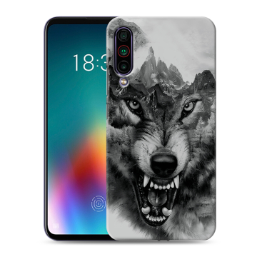 Силиконовый чехол на Meizu 16T с принтом Волк Силиконовый чехол на Meizu 16T с принтом Волк