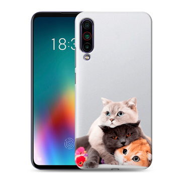 Силиконовый чехол на Meizu 16T с принтом Кошки Силиконовый чехол на Meizu 16T с принтом Кошки