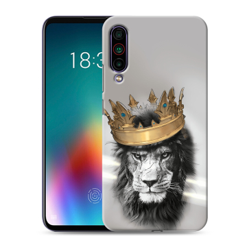 Силиконовый чехол на Meizu 16T с принтом Лев с короной Силиконовый чехол на Meizu 16T с принтом Лев с короной