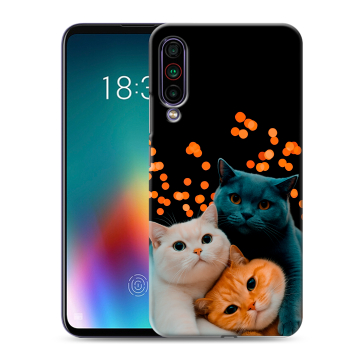 Силиконовый чехол на Meizu 16T с принтом Кошки Силиконовый чехол на Meizu 16T с принтом Кошки