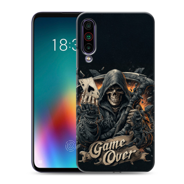 Силиконовый чехол на Meizu 16T с принтом Скелет карты Силиконовый чехол на Meizu 16T с принтом Скелет карты