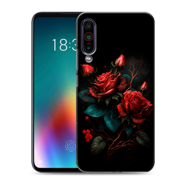 Силиконовый чехол на Meizu 16T с принтом Розы красные