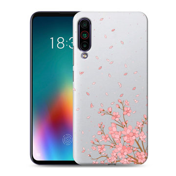 Силиконовый чехол на Meizu 16T с принтом Ветка сакуры