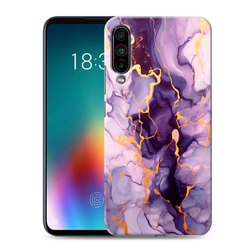 Силиконовый чехол на Meizu 16T с принтом Мрамор