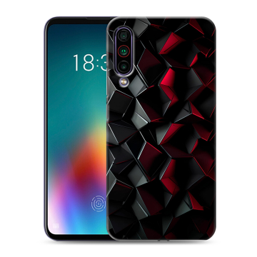 Силиконовый чехол на Meizu 16T с принтом Абстракция