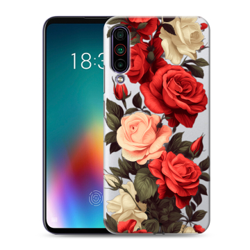 Силиконовый чехол на Meizu 16T с принтом Розы