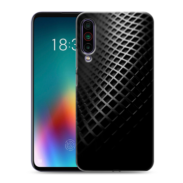Силиконовый чехол на Meizu 16T с принтом Текстура металла
