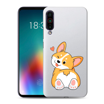Силиконовый чехол на Meizu 16T с принтом Корги