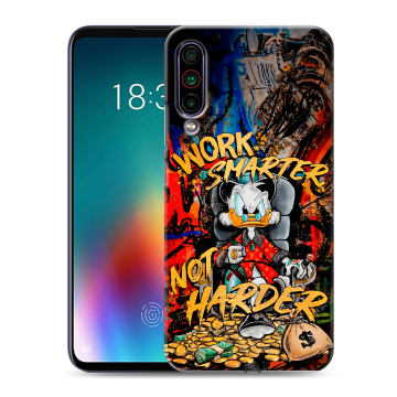 Силиконовый чехол на Meizu 16T с принтом Дональд Дак Деньги