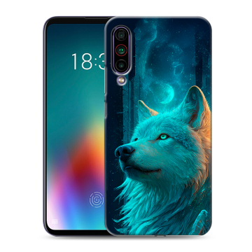 Силиконовый чехол на Meizu 16T с принтом бабочки саккура
