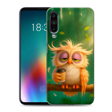 Силиконовый чехол на Meizu 16T с принтом сова