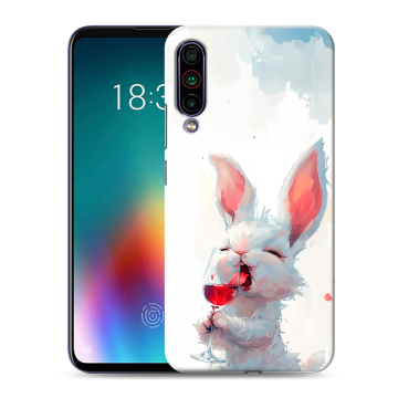Силиконовый чехол на Meizu 16T с принтом кролик зайчик