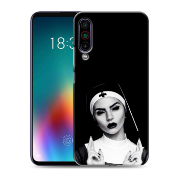 Силиконовый чехол на Meizu 16T с принтом монашка