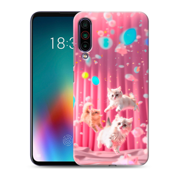 Силиконовый чехол на Meizu 16T с принтом милые котики