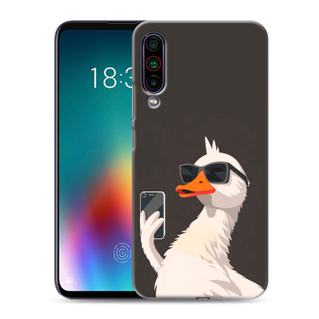 Силиконовый чехол на Meizu 16T с принтом утка в очках