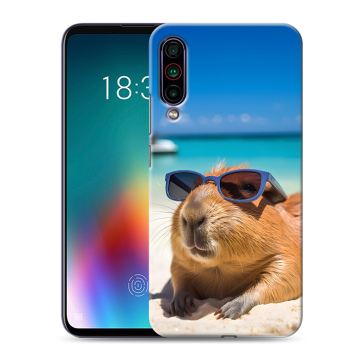 Силиконовый чехол на Meizu 16T с принтом Капибара