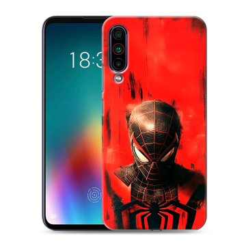 Силиконовый чехол на Meizu 16T с принтом человек паук spiderman