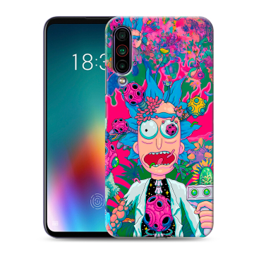 Силиконовый чехол на Meizu 16T с принтом Рик и Морти Rick Morty