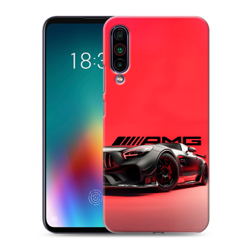 Силиконовый чехол на Meizu 16T с принтом Мерседес Mercedes AMG