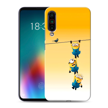 Силиконовый чехол на Meizu 16T с принтом Миньоны