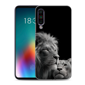 Силиконовый чехол на Meizu 16T с принтом Лев кошки