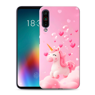 Силиконовый чехол на Meizu 16T с принтом Единорог