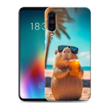 Силиконовый чехол на Meizu 16T с принтом Капибара