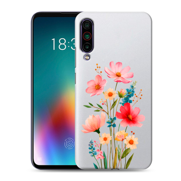 Силиконовый чехол на Meizu 16T с принтом Цветы